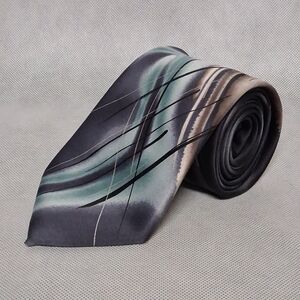 J. Garcia Necktie Gray Abstract Dessert Storm Collection 58 58" x 3 1/2"